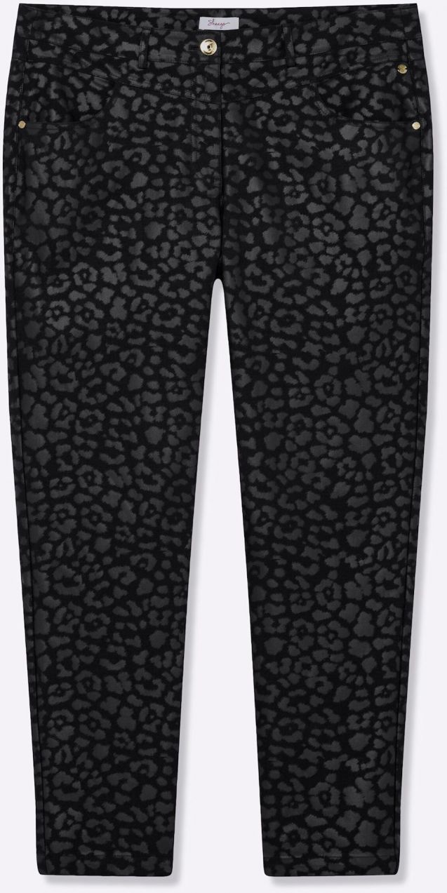 SHEEGO Nohavice  tmavosivá / čierna