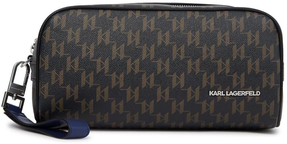 Karl Lagerfeld Toaletná taška 'Monogram'  brokátová / čierna