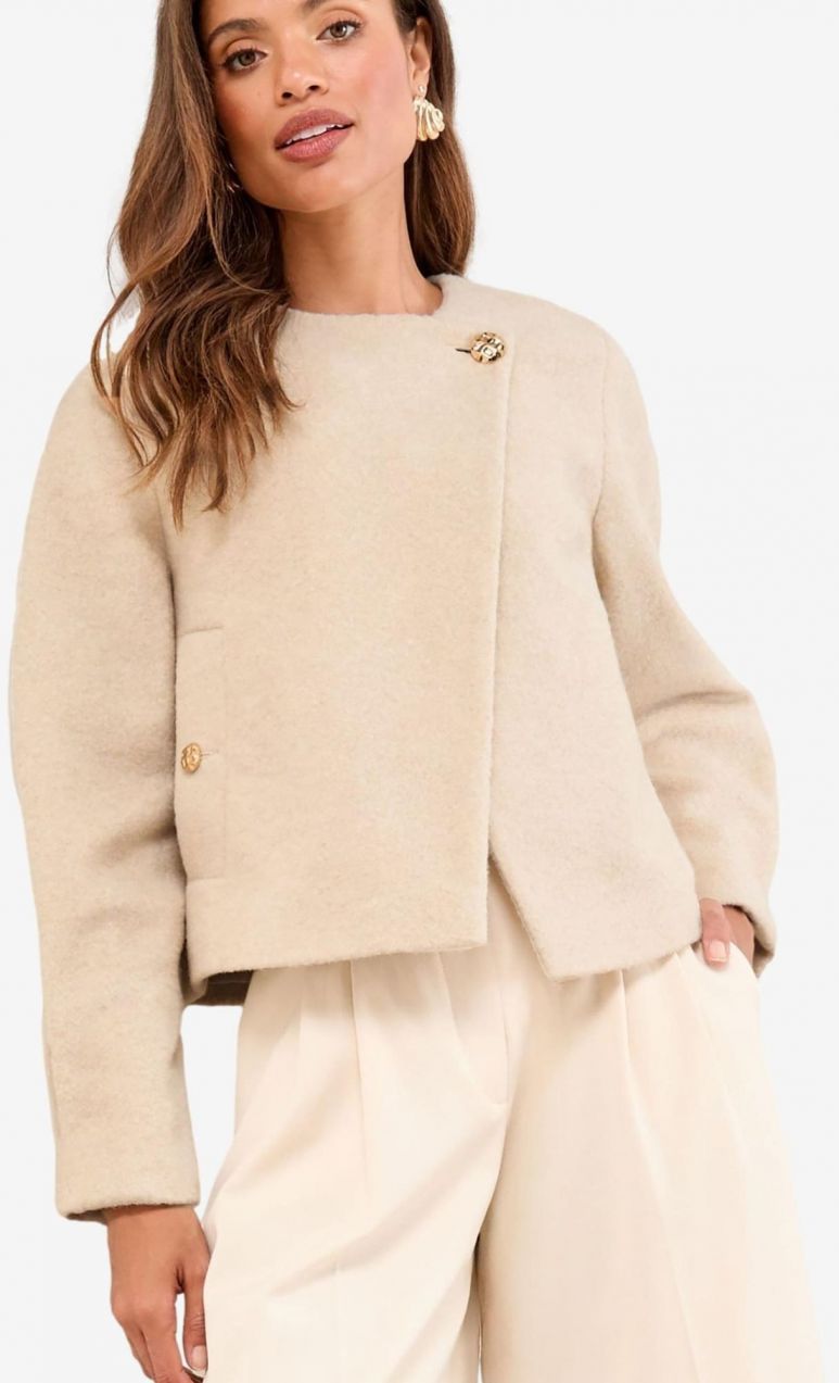 Lipsy Prechodná bunda  krémová