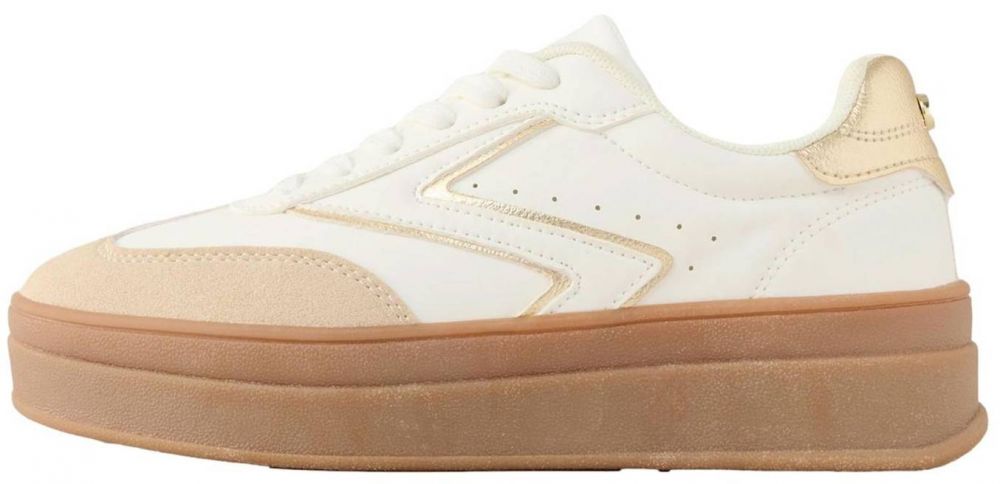 Lipsy Nízke tenisky  béžová / zlatá / biela