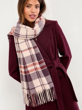 Lipsy Šál  grafitová / rosé / burgundská