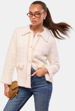 Lipsy Kardigán  horčicová / biela