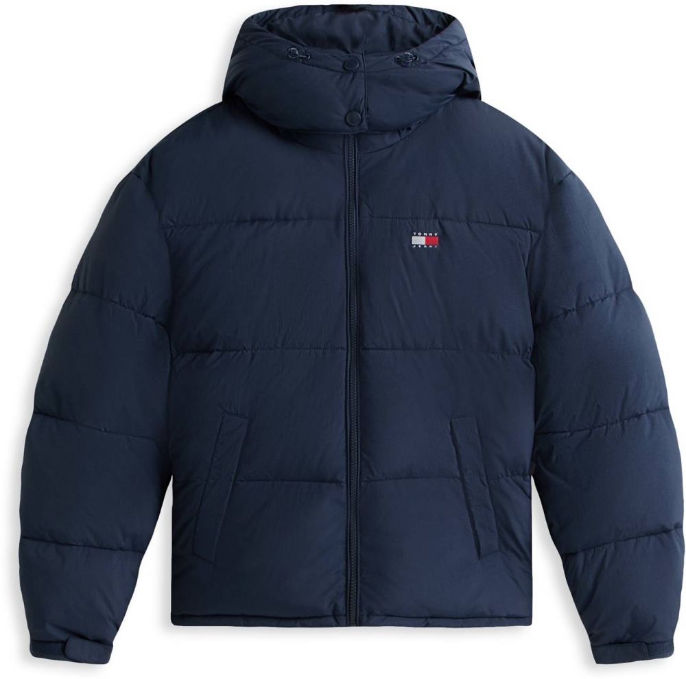 Tommy Jeans Zimná bunda  námornícka modrá / červená / biela