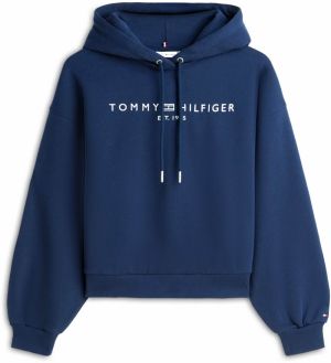 TOMMY HILFIGER Mikina  tmavomodrá / biela