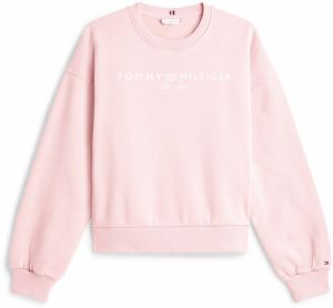 TOMMY HILFIGER Mikina  ružová / biela
