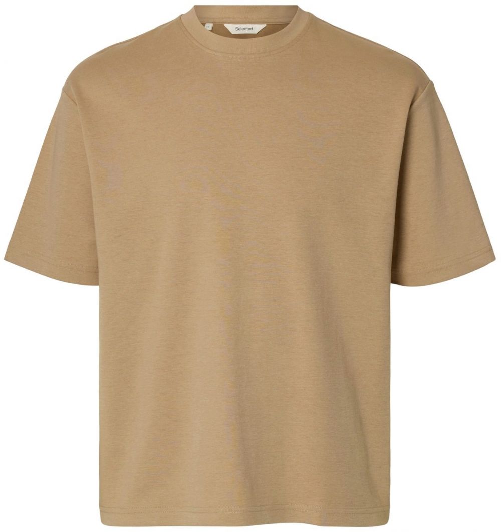 SELECTED Tričko 'SLHOSCAR'  svetlohnedá