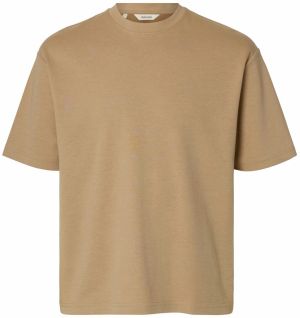 SELECTED Tričko 'SLHOSCAR'  svetlohnedá