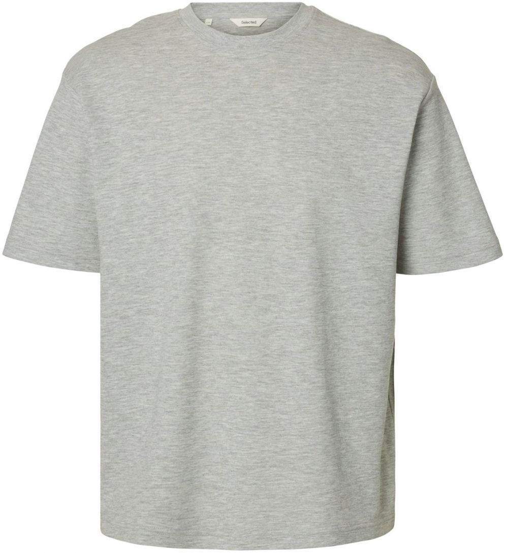 SELECTED Tričko 'SLHOSCAR'  sivá melírovaná