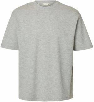 SELECTED Tričko 'SLHOSCAR'  sivá melírovaná