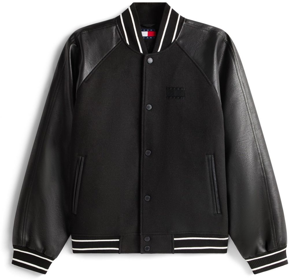 Tommy Jeans Prechodná bunda  čierna