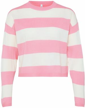 Only Petite Sveter 'ONLDERRY'  svetloružová / biela