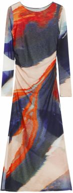 Desigual Šaty  námornícka modrá / koralová / červená / vaječná škrupina