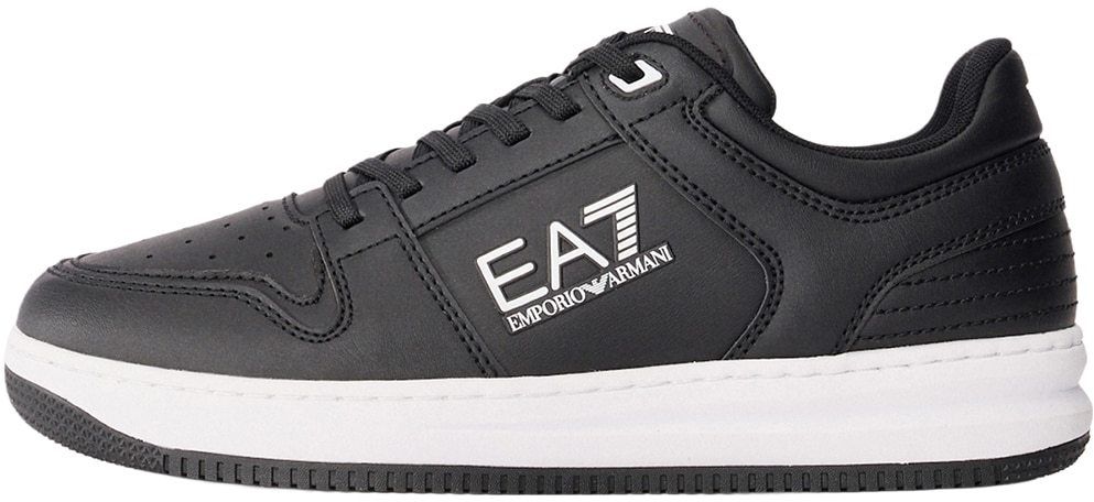 EA7 Emporio Armani Nízke tenisky 'SLASHER'  čierna / biela