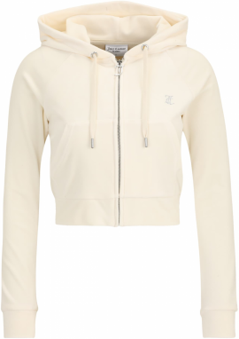 Juicy Couture Petite Tepláková bunda 'Madison'  biela ako vlna