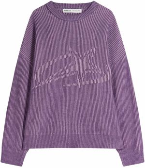 Bershka Sveter  fialová / orgovánová