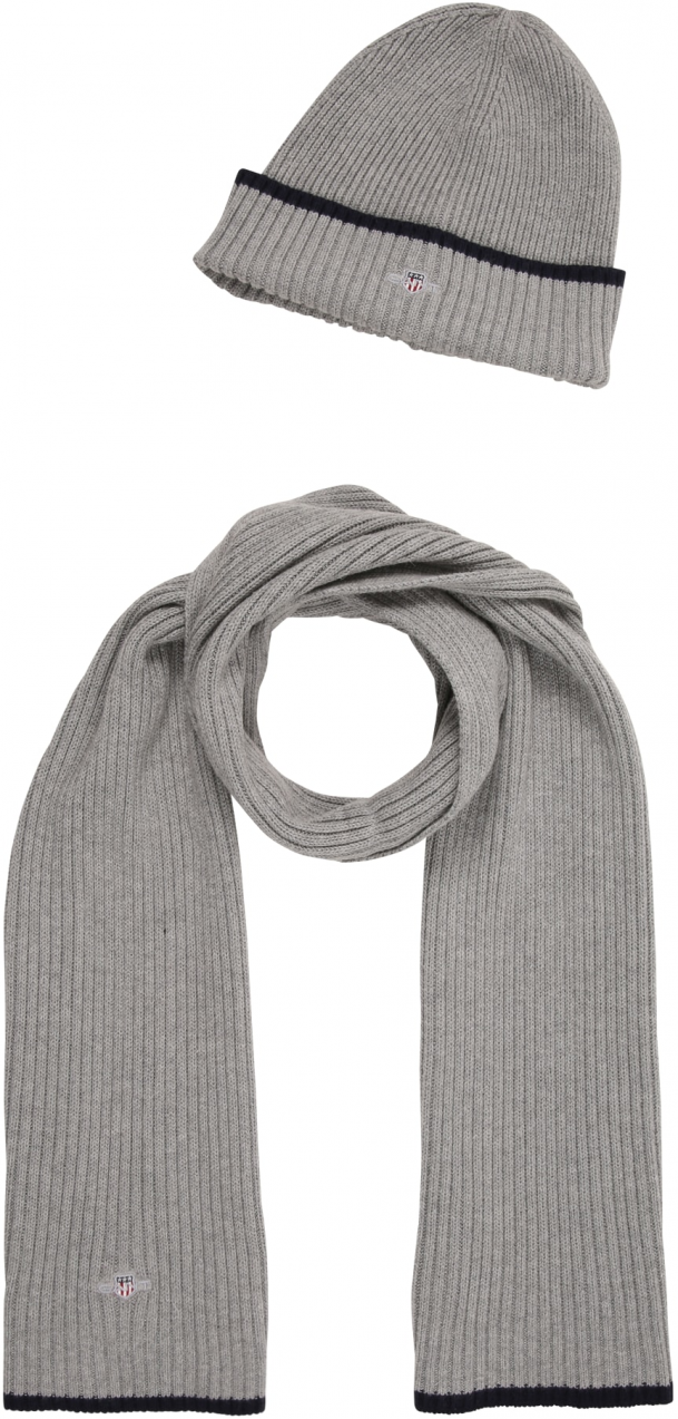 GANT Čiapky 'ESSENTIAL'  sivá / čierna