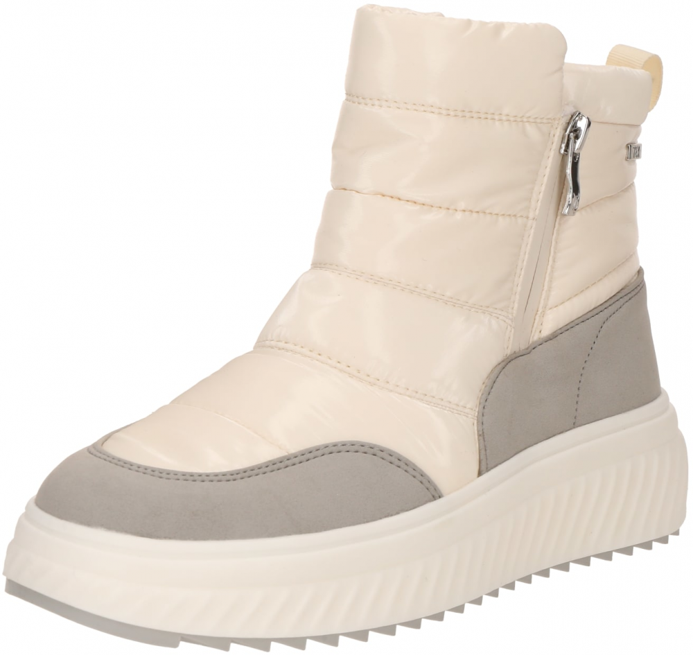 CAPRICE Snehule 'FRITZY'  krémová / tmavosivá