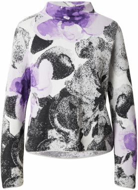 monari Sveter  fialová / čierna / biela