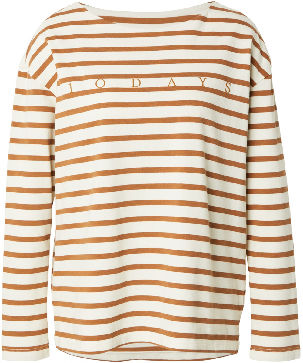 10Days Tričko  nebielená / koňaková