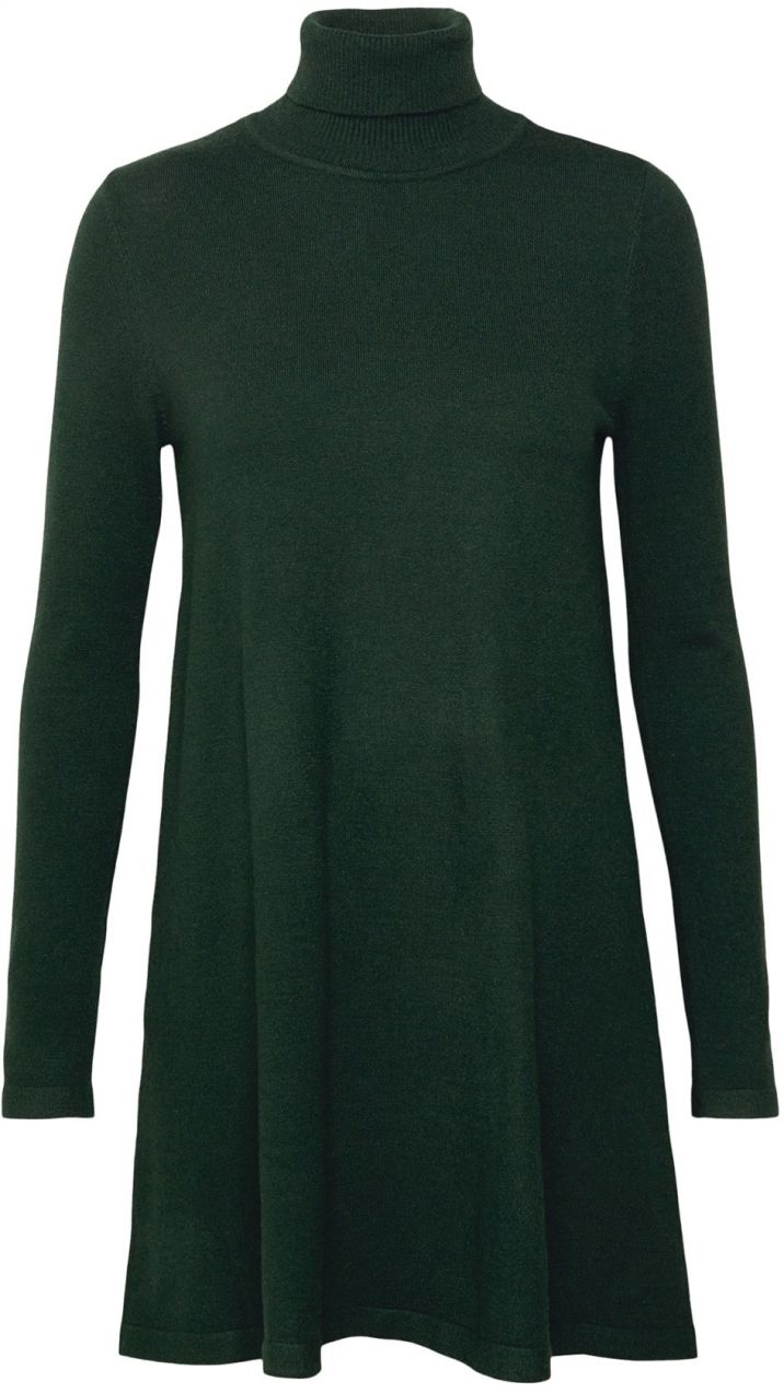 VERO MODA Pletené šaty 'VMHappiness'  tmavozelená