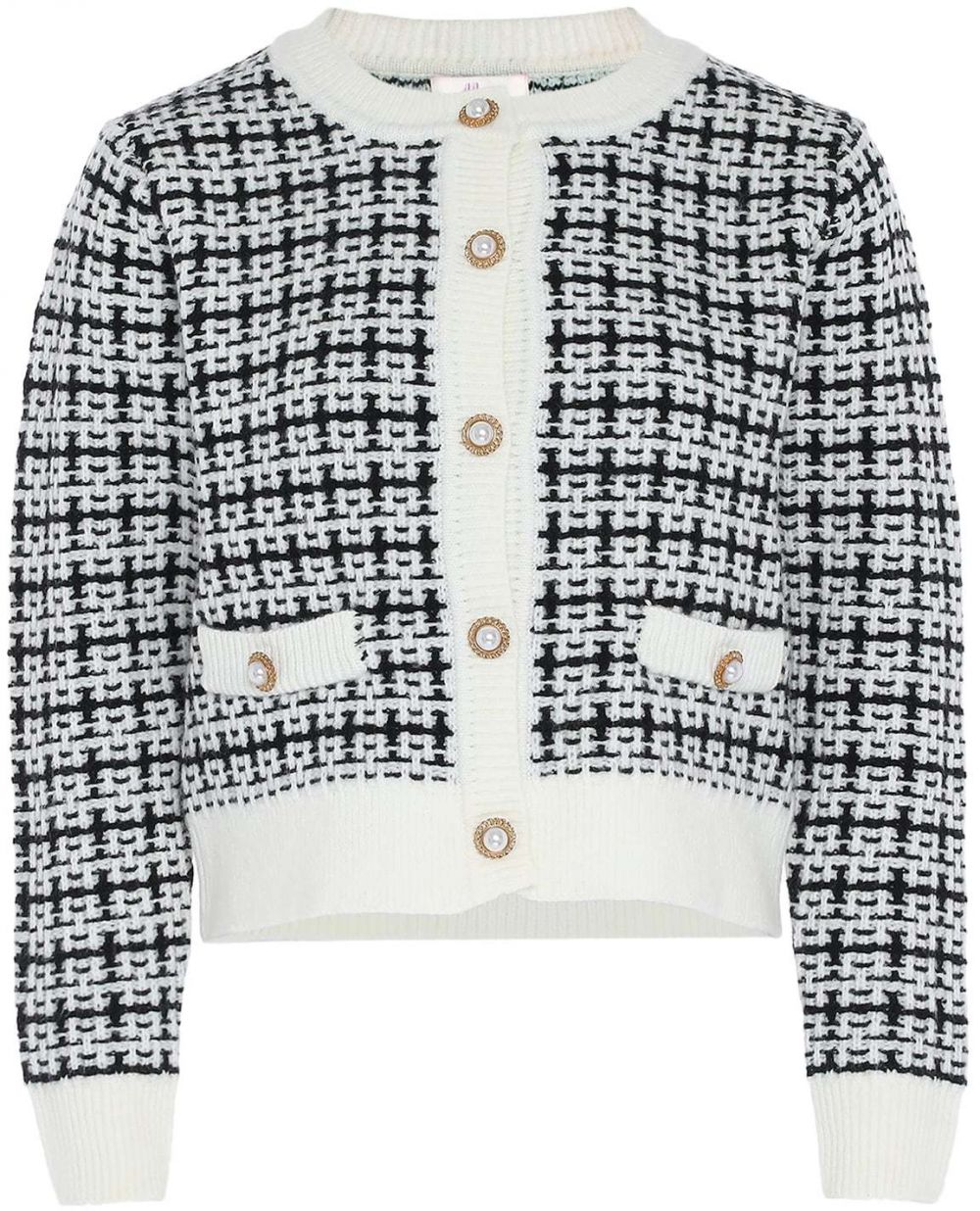 aleva Kardigán  čierna / biela