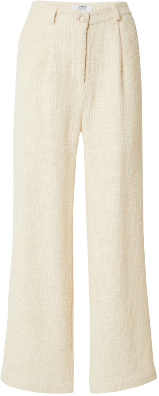 RÆRE by Lorena Rae Plisované nohavice  biela ako vlna