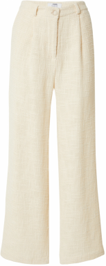 RÆRE by Lorena Rae Plisované nohavice  biela ako vlna