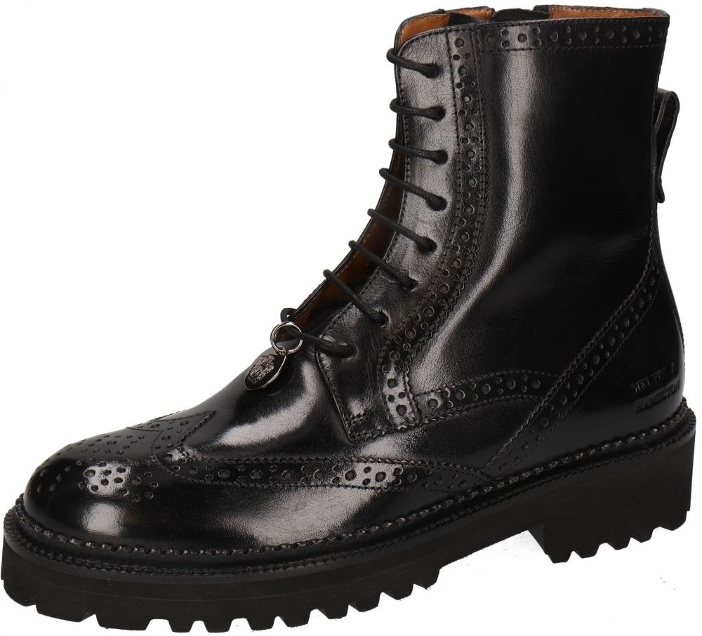 MELVIN & HAMILTON Šnurovacie členkové čižmy 'Maria 14'  čierna