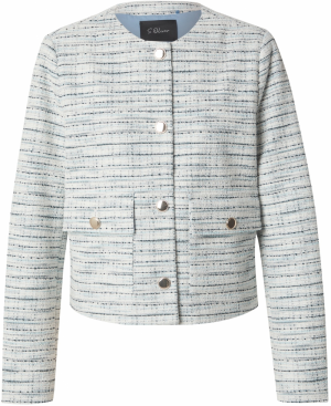 s.Oliver BLACK LABEL Prechodná bunda  námornícka modrá / svetlomodrá / biela