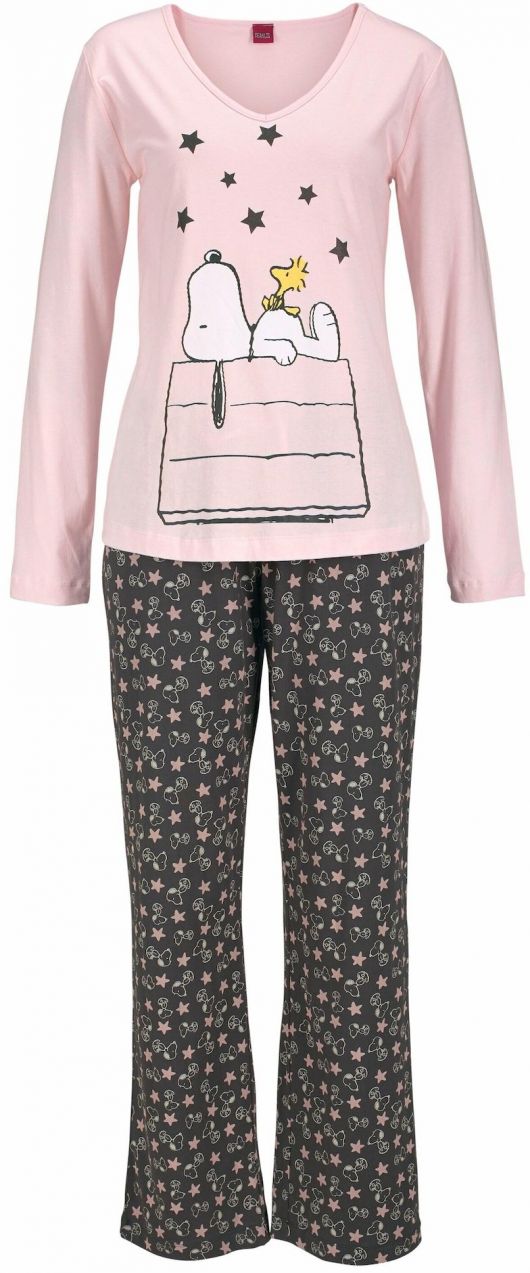 PEANUTS Pyžamo  žltá / ružová / čierna / biela