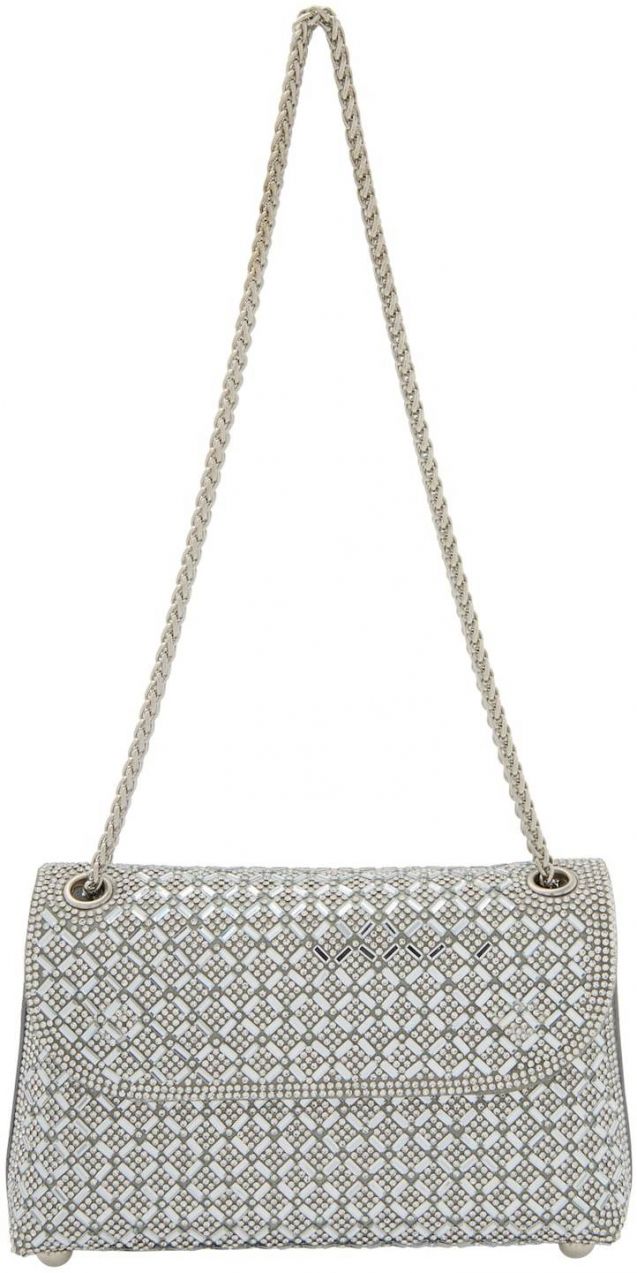 faina Listová kabelka  strieborná