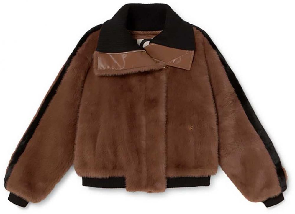 Lola Casademunt Prechodná bunda  čokoládová / čierna