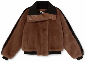 Lola Casademunt Prechodná bunda  čokoládová / čierna