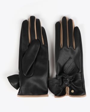 Lola Casademunt Prstové rukavice  béžová / čierna