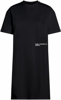 KARL LAGERFELD JEANS Šaty  čierna / biela