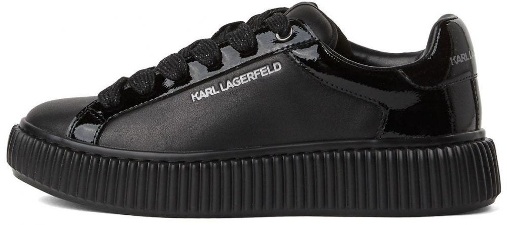 Karl Lagerfeld Nízke tenisky  čierna / biela