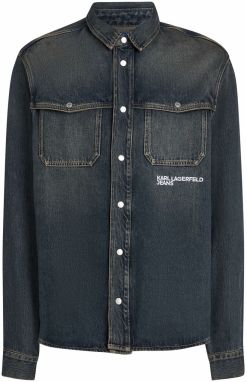KARL LAGERFELD JEANS Košeľa  tmavomodrá / biela