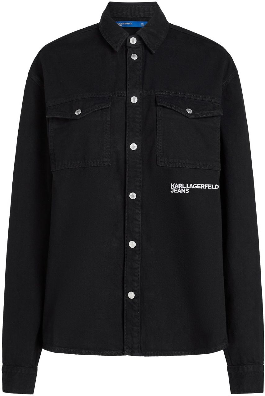 KARL LAGERFELD JEANS Prechodná bunda  čierna / biela