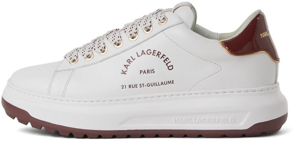 Karl Lagerfeld Nízke tenisky  bordová / biela