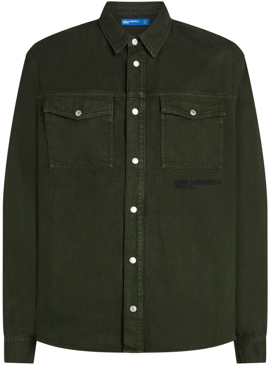 KARL LAGERFELD JEANS Košeľa  tmavozelená