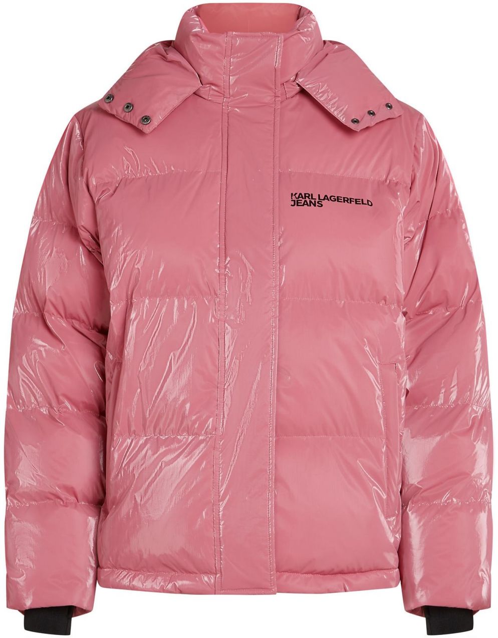 KARL LAGERFELD JEANS Zimná bunda  svetloružová / čierna