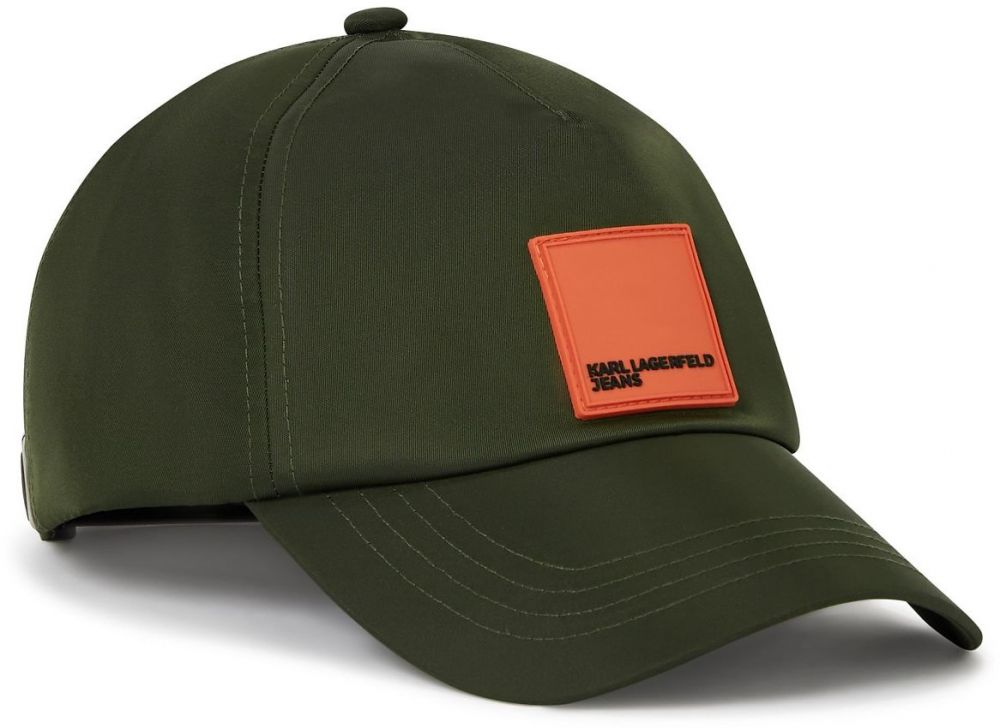 KARL LAGERFELD JEANS Čiapka  olivová / červená / čierna