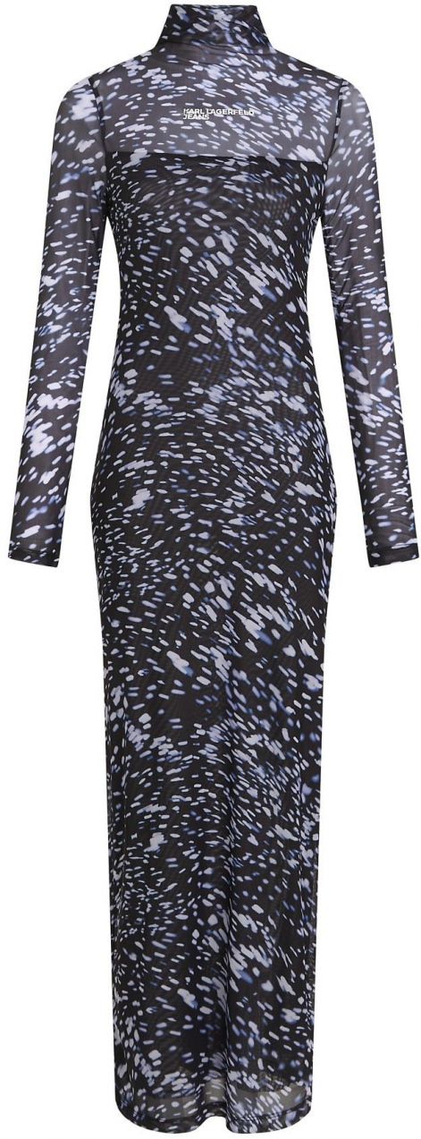 KARL LAGERFELD JEANS Šaty  zafírová / modrosivá / čierna