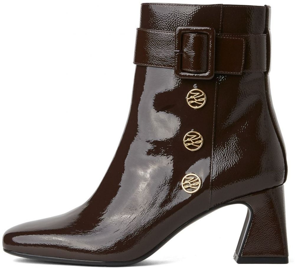 Karl Lagerfeld Členkové čižmy 'Beata'  tmavohnedá / zlatá