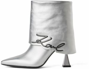 Karl Lagerfeld Členkové čižmy 'Debut II'  čierna / strieborná