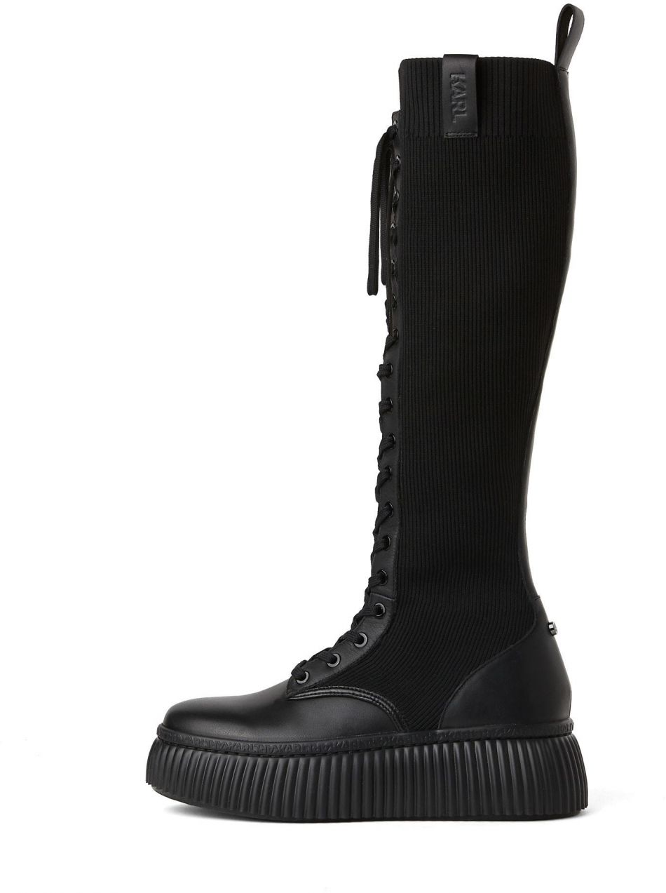 Karl Lagerfeld Šnurovacie čižmy  čierna