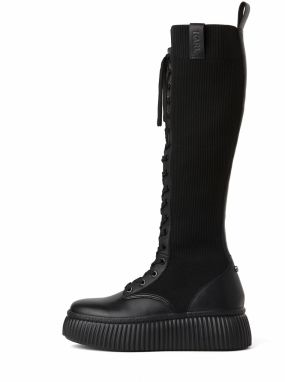 Karl Lagerfeld Šnurovacie čižmy  čierna