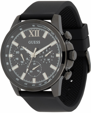 GUESS Analógové hodinky 'Walker'  sivá / čierna / biela