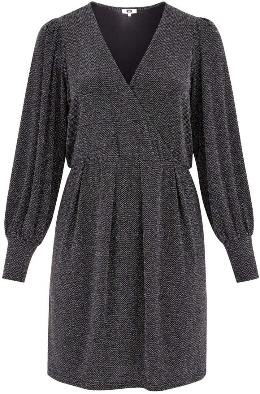 WE Fashion Šaty  čierna / biela