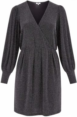 WE Fashion Šaty  čierna / biela